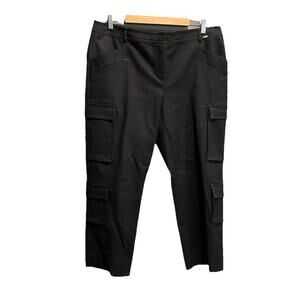 St. John‎ Black Women's Crop Cargo Pants Size 14